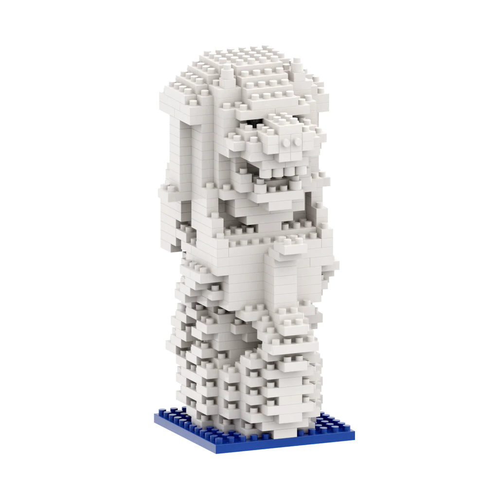 Byggsats i micro-blocks som föreställer Merlion, Singapores berömda landmärke, med 530 bitar