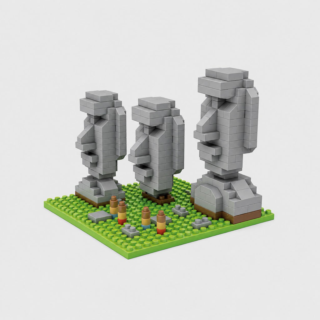 Kända landmärken. Påsköns Moai-statyer, Chile - 380 bitar