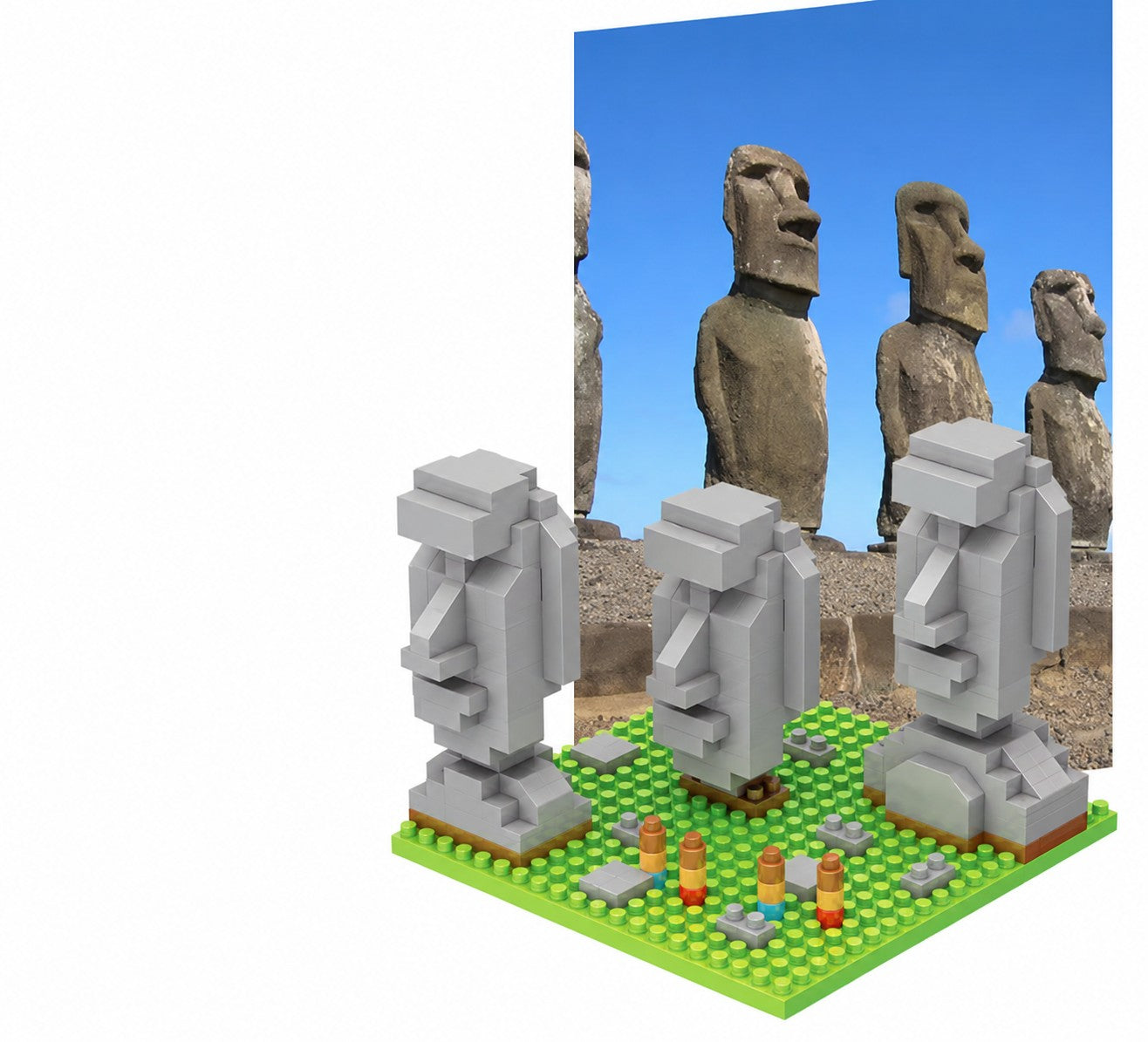 Kända landmärken. Påsköns Moai-statyer, Chile - 380 bitar