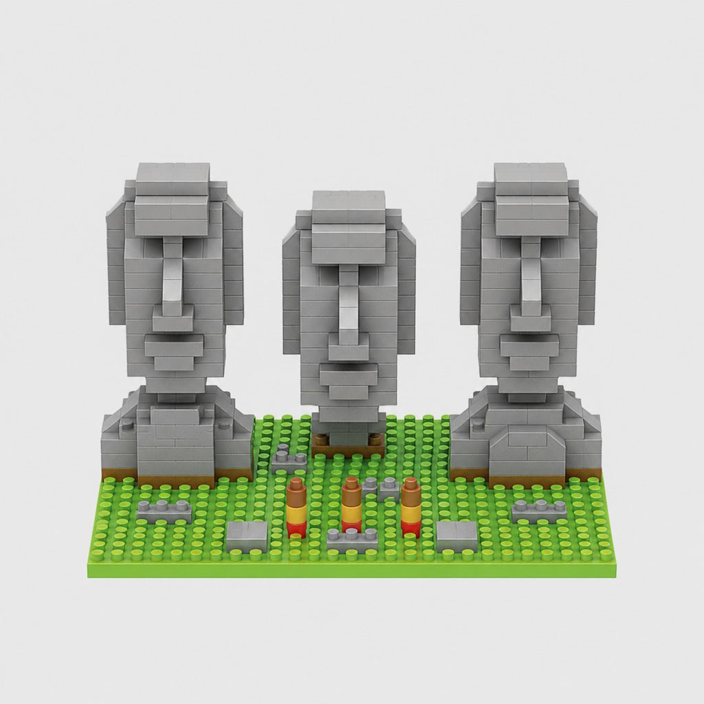 Kända landmärken. Påsköns Moai-statyer, Chile - 380 bitar