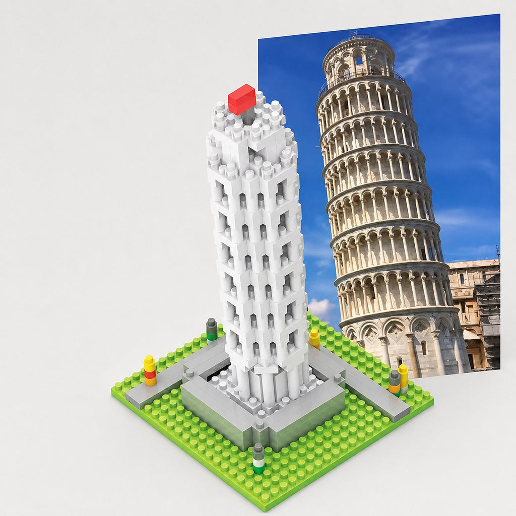 Kända landmärken. Lutande tornet i Pisa, Italien - 530 bitar
