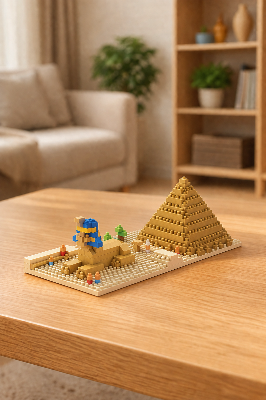 Kända landmärken. Sfinxen och Chefrens pyramid i Giza, Egypten - 300 bitar